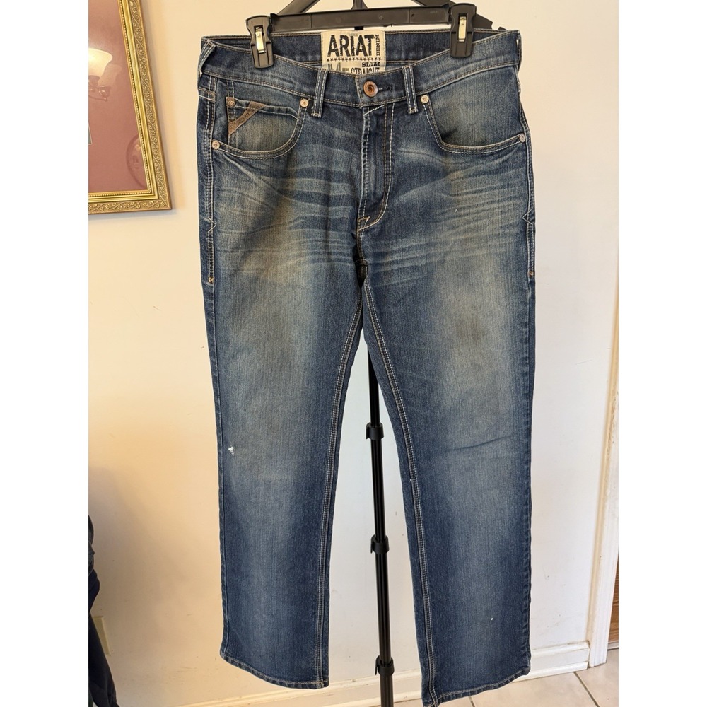 Ariat M5 Men's Blue Slim Straight-Leg Jeans Size 32 X 34